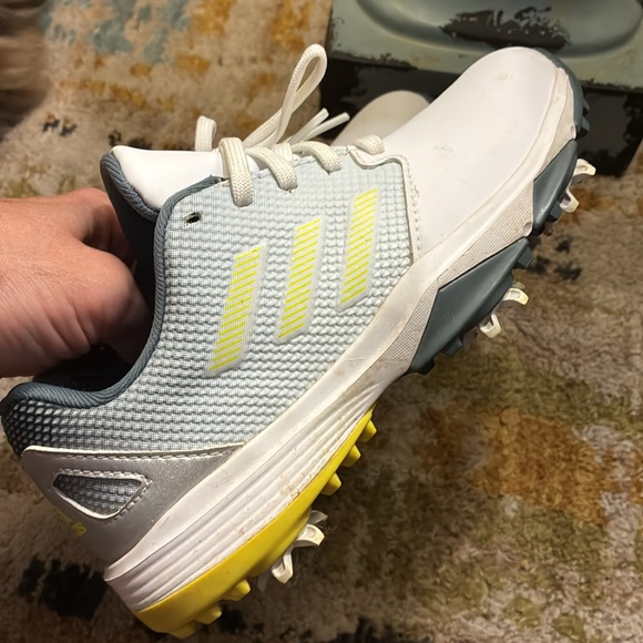 Adidas White and Gray Sneakers Comfortable Athletic Design for Golf - Picture 6 of 8